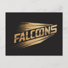 Falcons Golden Speed Typography Design Postkarte