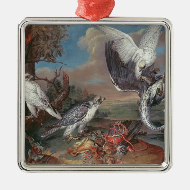 Falcons Grönlands Cyr Ornament Aus Metall (Vorne)