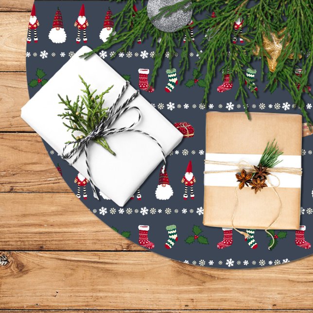 Falda árbol navidad con santa claus y regalos polyester weihnachtsbaumdecke (Von Creator hochgeladen)