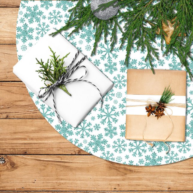 Falda para árbol de navidad, diseño copos nieve polyester weihnachtsbaumdecke (Von Creator hochgeladen)