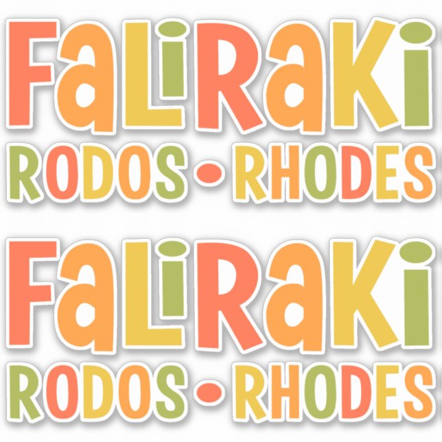 Faliraki Rhodes Aufkleber (Vorderseite)
