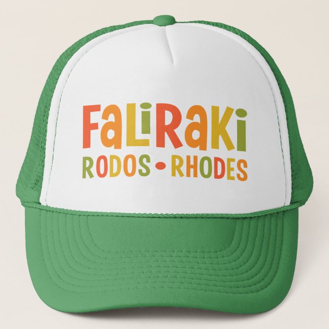 Faliraki Rhodes hats Truckerkappe (Vorderseite)