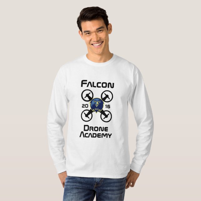 Falke-Drohne-Akademie T-Shirt (Vorne ganz)