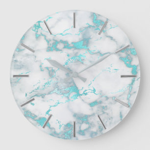 Falke Glitter Teal Große Wanduhr