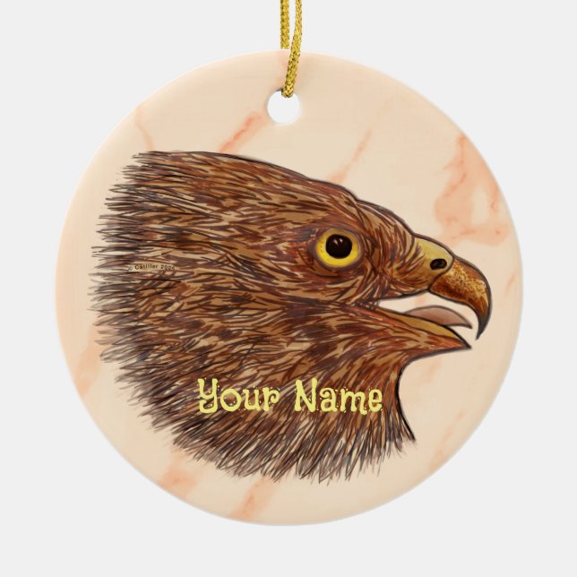 Falke Keramik Ornament (Vorne)