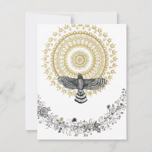 Falke-Träume Mitteilungskarte