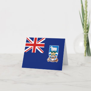 Falkland-Inseln-Flagge Notizkarte Karte