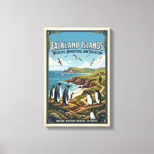 Falkland-Inseln-Reiseposter Leinwanddruck