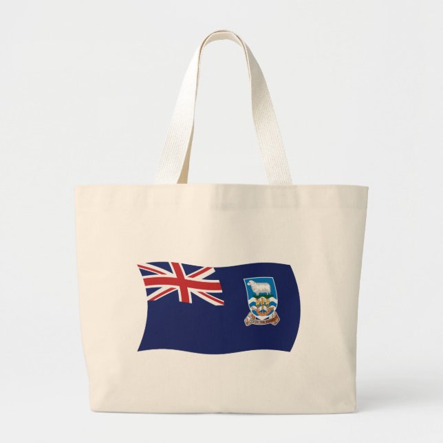 Falkland Islands Flag Totag Jumbo Stoffbeutel (Vorne)