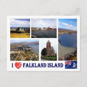 Falkland Islands - I Love - Postkarte