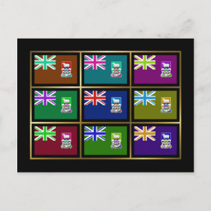 Falkland Islands Multihue Flags Postkarte