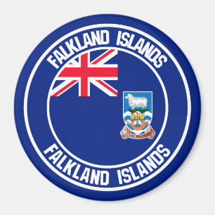 Falkland Islands Round Emblem Magnet