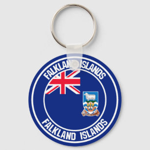 Falkland Islands Round Emblem Schlüsselanhänger