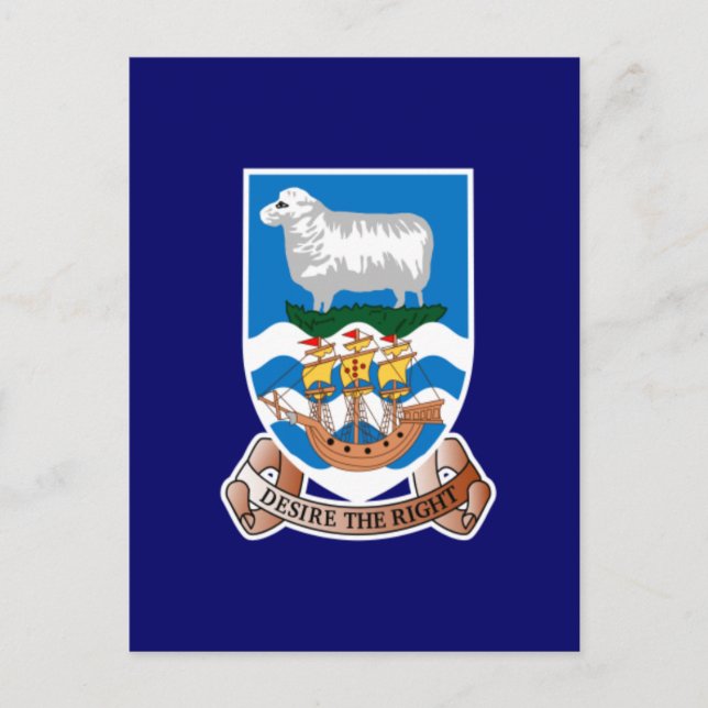 Falkland Postkarte (Vorderseite)