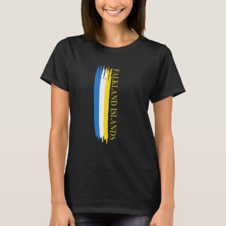 Falklandinseln Flagge Farb Streifen T-Shirt