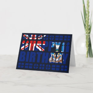 Falklandinseln-Flagge Geburtstagskarte Karte