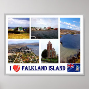 Falklandinseln - I Liebe - Poster