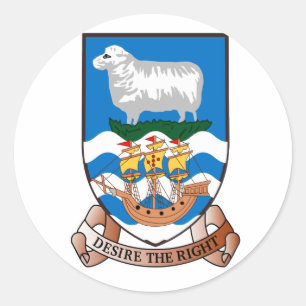 Falklandinseln (Malvinas) FK Runder Aufkleber
