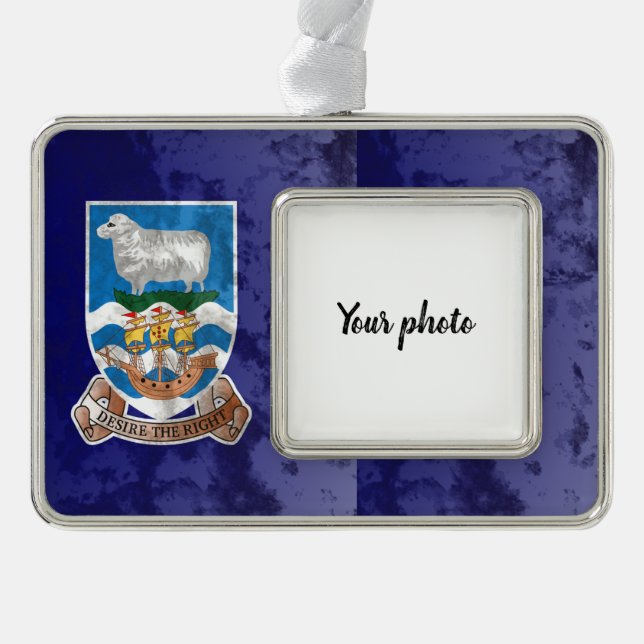 Falklandinseln Rahmen-Ornament Silber (Vorderseite)