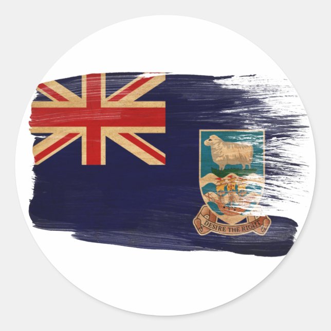 Falklandinseln Runder Aufkleber (Vorderseite)