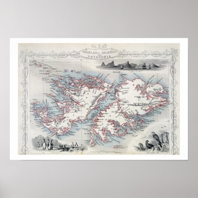 Falklandinseln und Patagonien, aus einer Reihe von Poster (Vorne)