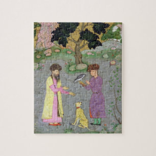 Falkner mit Begleiter- und Haustier-Gepard, von Puzzle