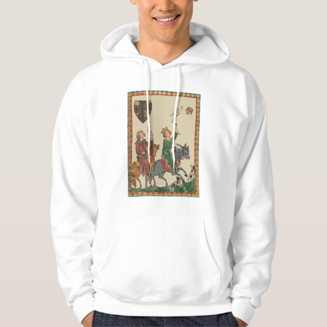 Falknerei, 14. Jahrhundert Codex Manesse Hoodie (Vorderseite)