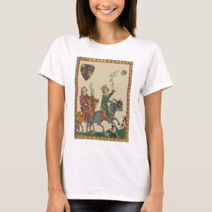 Falknerei, 14. Jahrhundert Codex Manesse T-Shirt