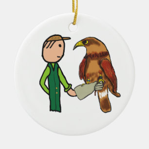 Falknerei Keramik Ornament