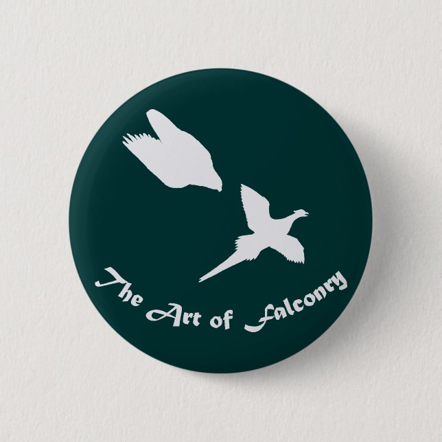 Falknerei - Peregrine Falken Button (Vorderseite)