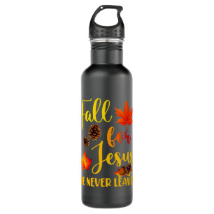 Fall 2jesus er verlasse nie Herbst christlichen Sc Edelstahlflasche