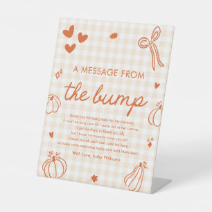 Fall A Little Pumpkin Eine Nachricht vom Bump-Spie Sockelschild