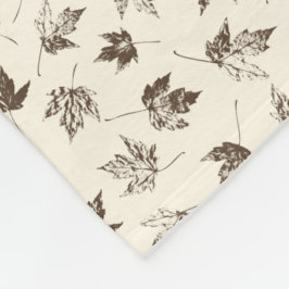 Fall Ahorn Verlasse auf Creme - nahtloses Muster. Fleecedecke