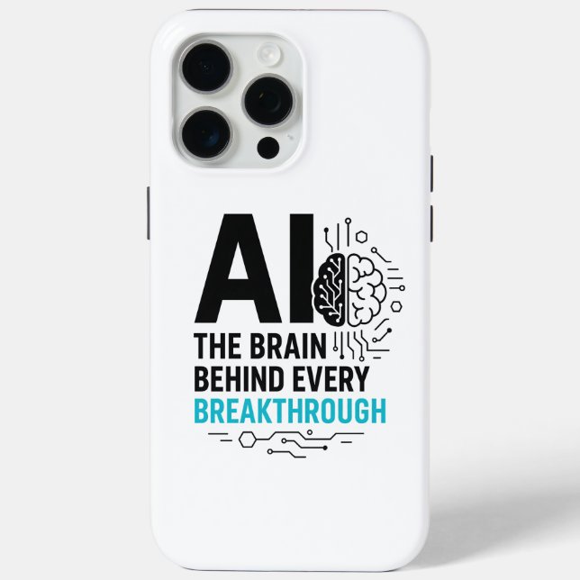 Fall "AI Brain Behind Durchbruch" | Tech Case-Mate iPhone Hülle (Rückseite)