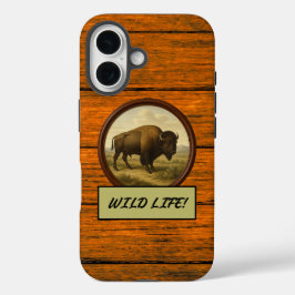 Fall "American Bison Wood Grain Case-Mate iPhone" iPhone 16 Hülle