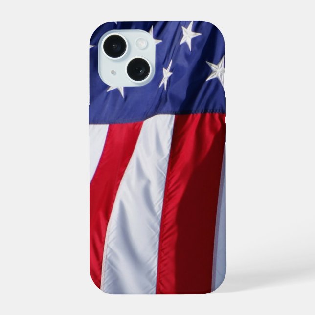 Fall "American Flag" iPhone 15 Hülle (Rückseite)