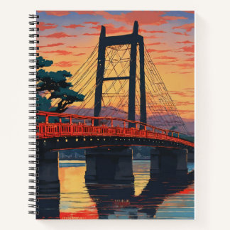 Fall an der Ryogoku-Brücke Notizbuch