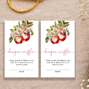 Fall Apple Babydusche Windeln Windeln Raffle Begleitkarte