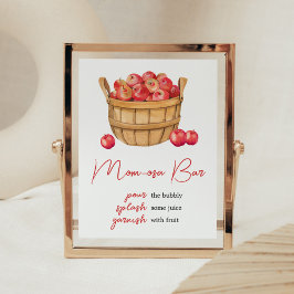 Fall Apple Basket Baby Dusche Mama Osa Bar Poster