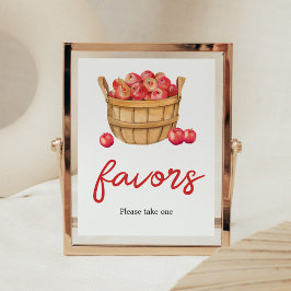 Fall Apple Basket Baby Shower Favoriten Poster