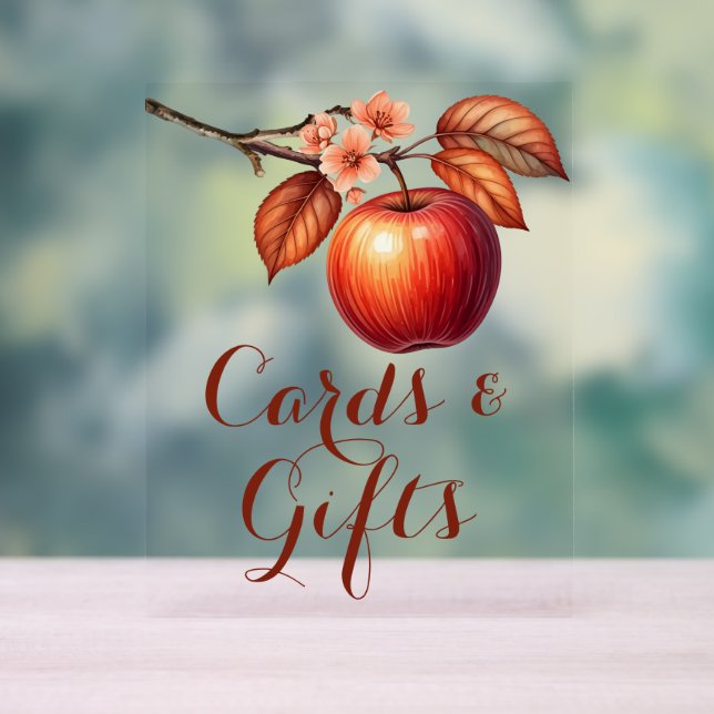 Fall-Apple-Brautparty-Karten und -Geschenke Acrylschild (Neutral)