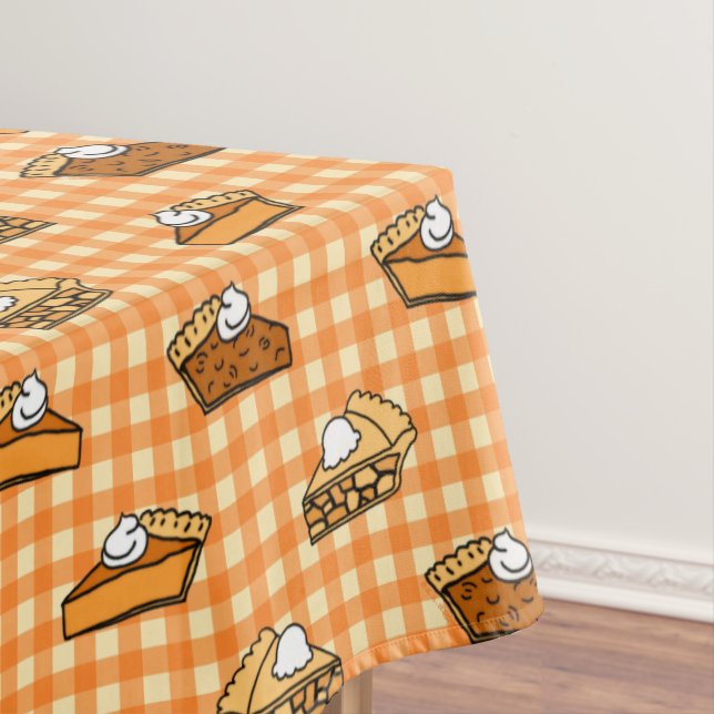 Fall Apple Pumpkin und Pecan Pie Muster Tischdecke (Beispiel)