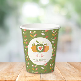 Fall Apple Theme Babydusche Geschlecht neutral Pappbecher