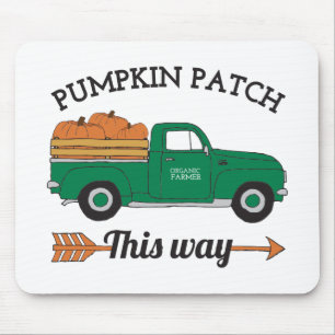 Fall Art Pumpkin Patch Altes Vintages Landhaus LKW Mousepad