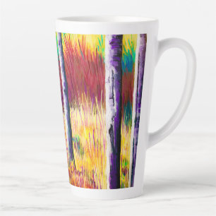 Fall Aspen Abstrakte Latte Tasse