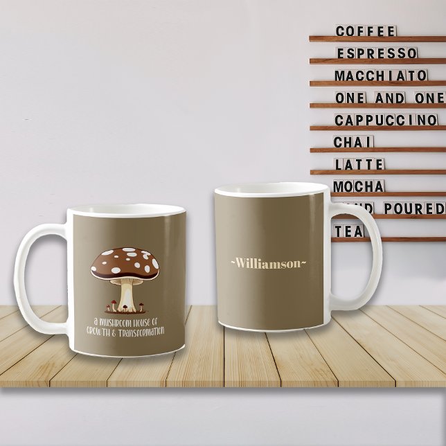 Fall Ästhetik Mushroom Inspiriert Positive Vibes Kaffeetasse (Von Creator hochgeladen)