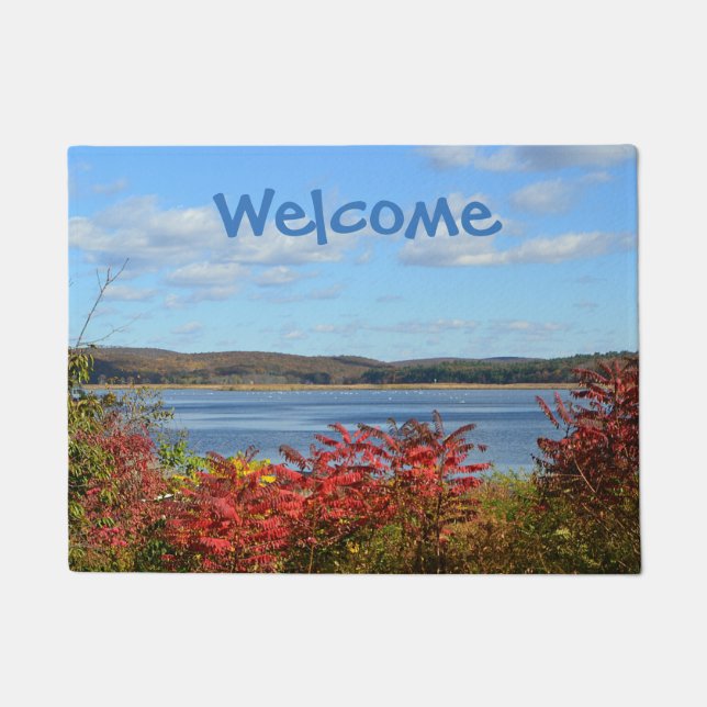 Fall auf dem Fluss Doormat Fußmatte (Vorderseite)