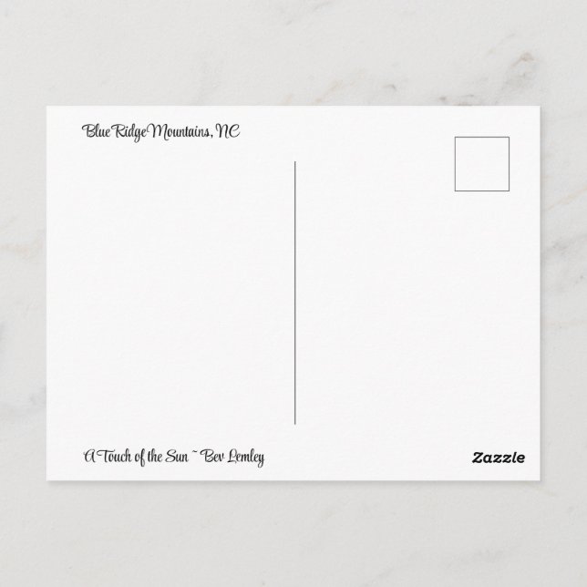 Fall auf der blauen Brücke Postkarte (Rückseite)