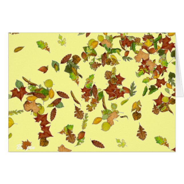 FALL/AUTUMENBLÄTE, gelb (Vorderseite (Horizontal))