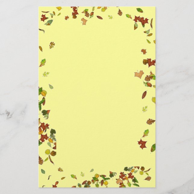 FALL/AUTUMENBLÄTE, gelb Briefpapier (Vorderseite)